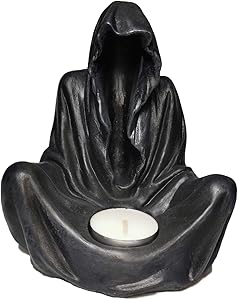 Muse Design Candle Holder Grim Reaper Gothic Decor Sculptures Statues Art Resin Decorations