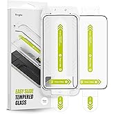 Ringke Easy Slide Tempered Glass [Super Easy to Install] Compatible with iPhone 15 Pro Screen Protector, Case Friendly Shatterproof Premium 9H Hardness - 2 Pack