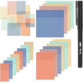 Mr. Pen- Transparent Sticky Notes, 18 Pads, 900 Sheets with Pen | Assorted Sizes, See Through Self-Adhesive Notes for Bible Journaling and Studying, Water-Resistant, Clean Removal
