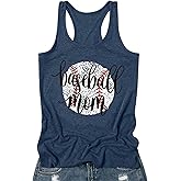MNLYBABY Baseball Mom Tank Top for Women Cute Baseball Graphic Sleeveless Tee Casual Workout Summer Vest Top