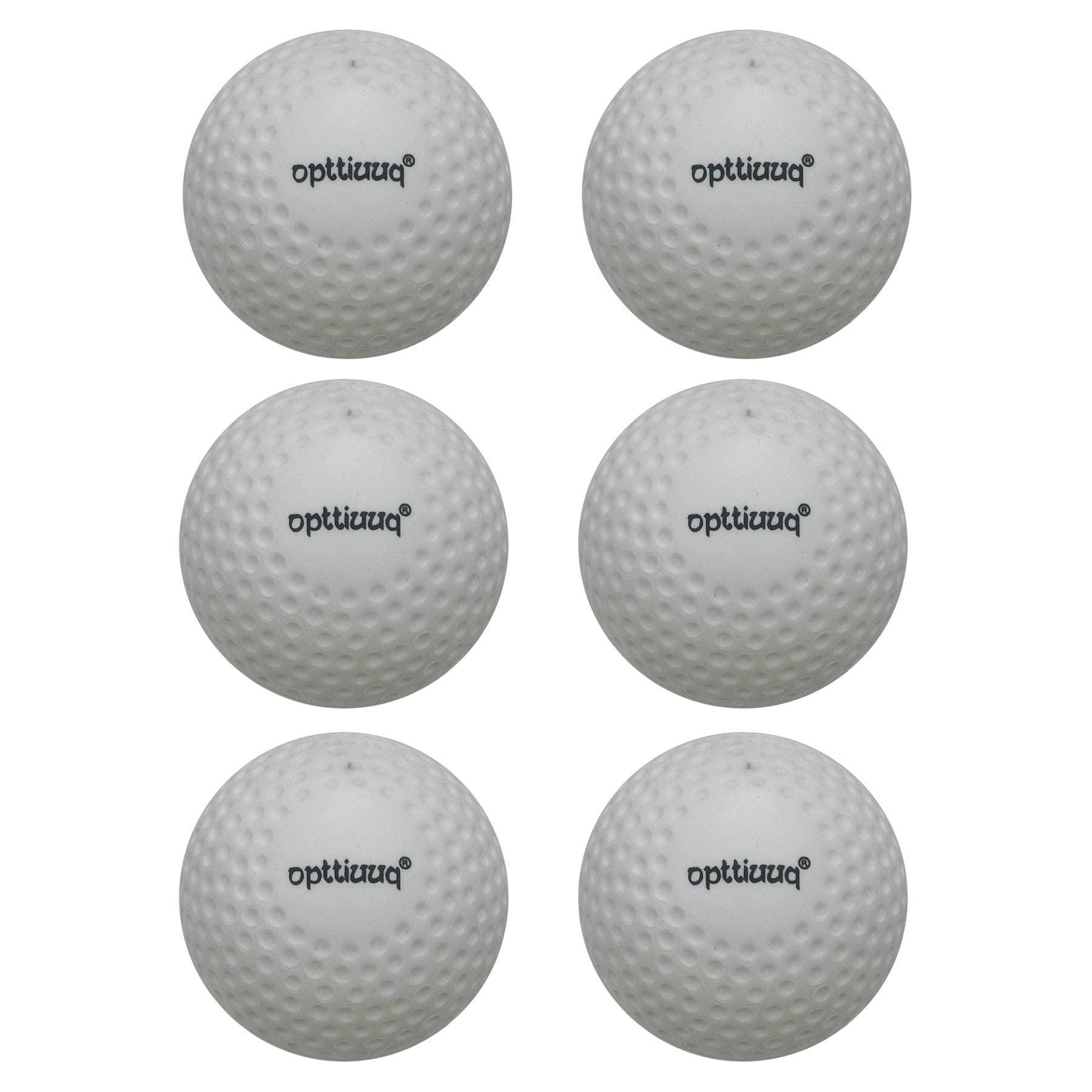 opttiuuq Jaduu Dimple Hockey Ball. Pure Performance Products. White. Pack of 6
