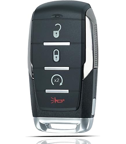 Ram 1500 Key Fob Replacement Smart Flip Key Fob Remote For 2019-2024 Ram 1500 &ndash; 4 Buttons, Remote Start | OHT-4882056 Programmable Key Fob For Ram