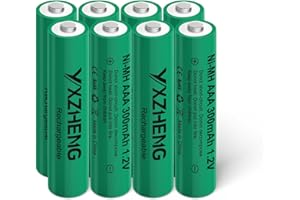 YXZHENG 8Pcs AAA Battery 1.2v Rechargeable NI-MH 300mAh for Outside Solar Lawn Light (8xAAA)