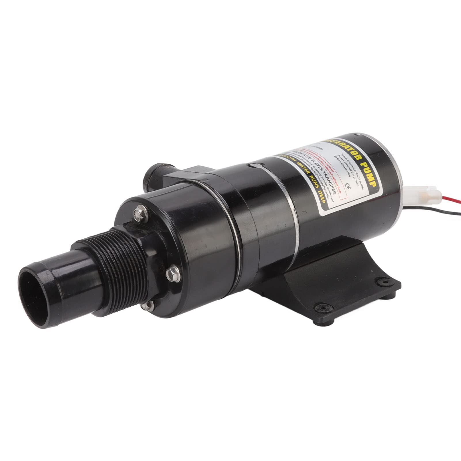 CHICIRIS Macerator Pump, 45LPM RV Waste Self Priming Sewage Pump with Hose Discharge Port for Boat Marine RV (RL-65A) (12V)
