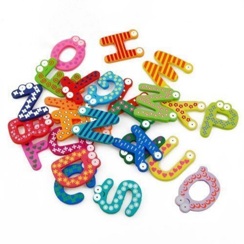 BT Willing imanes de nevera con letras del alfabeto de madera ABC ...