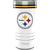 Tervis Traveler NFL Pittsburgh Steelers - Arctic Triple Insulated Tumbler Travel Cup Keeps Drinks Cold & Hot, 20oz, Stainless Steel