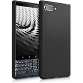 kwmobile Case Compatible with BlackBerry KEYtwo LE (Key2 LE) Case - Soft Slim Protective TPU Silicone Cover - Black Matte