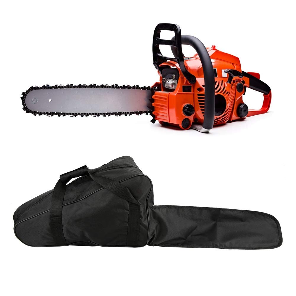 Fdit Portable Chainsaw Carrying Bag Oxford Chain Saw Case Protective Chainsaws Holder Handbag for Men Woodworking Lumberjack 18 inch (Chainsaw Not Included) Black