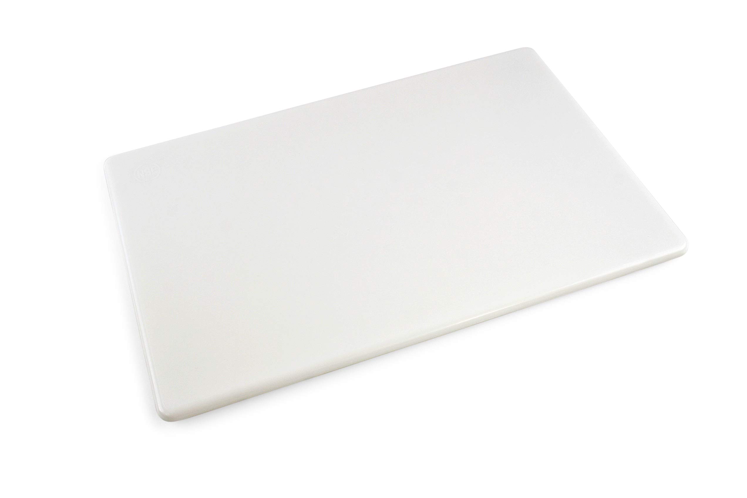 Photo 1 of Commercial Grade Plastic Cutting Board 18 x 12 x 1/2 Thick High Density White Poly, NSF Certified and Dishwasher Safe for Food Service