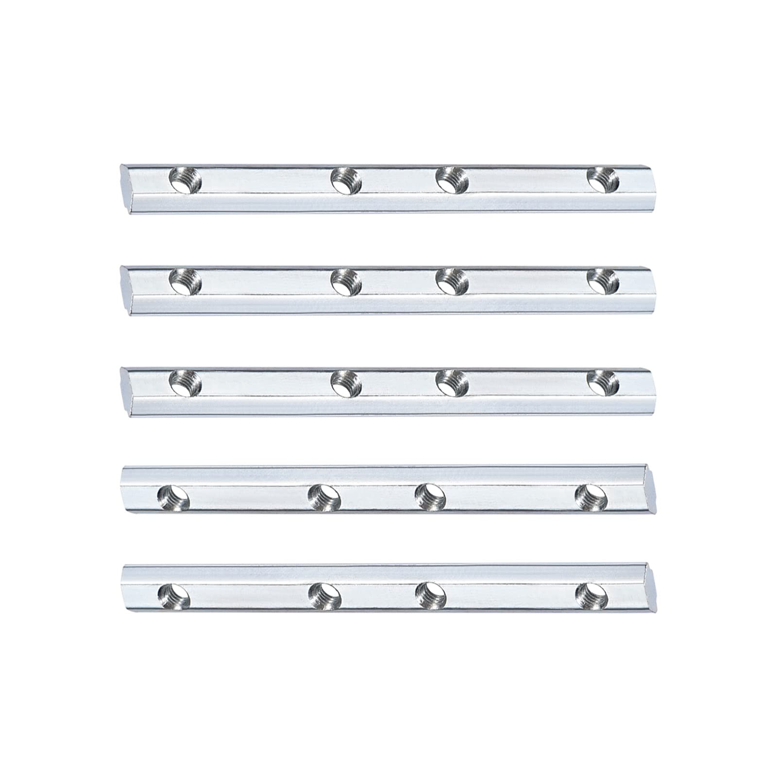 DTGN 3.94"x0.39"(LxW) Straight Joining Plates - 5Pack - Good for 3D Printer Frame - Outside Corner Brackets 2020 Aluminum Extrusion - Silver Tone