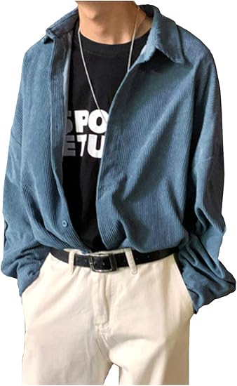 Amazon Co Jp ヴォンヴァーグ コーデュロイシャツ オーバーサイズ ビッグシルエット ドロップショルダー アウター シャツ メンズ 服 ファッション小物