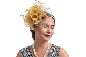 Bubbmi Lady Flower Fascinators Hats with Headband and Clips