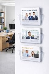 Deflecto A4 Wall Mounted Magazine File Holder Clear Landscape Design view 8