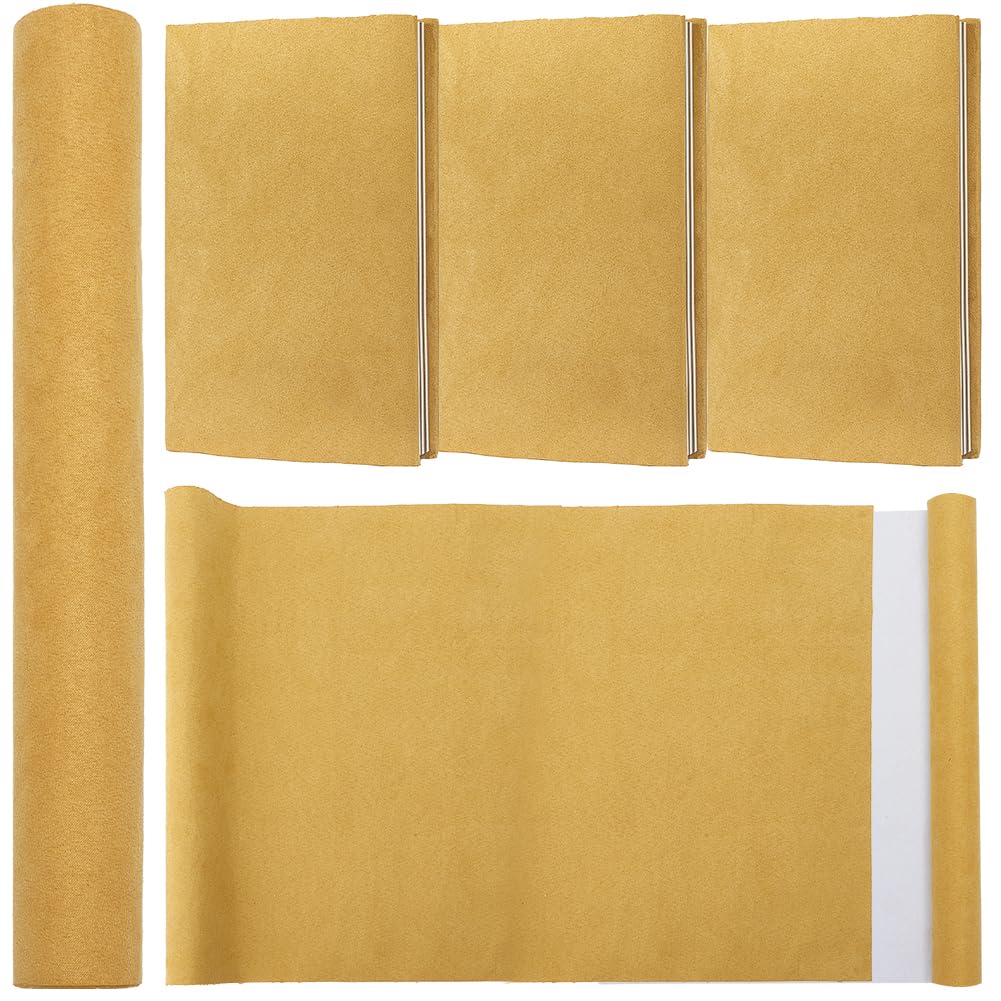 CRASPIRE 130 x 30cm Suede Book Cloth Gold for A4-A8 Book Binding Fabric Surface Paper Backed Bookcover Books Album Scrapbooking Archival DIY Covering Protector Bookcloth Bookbinding Supplies