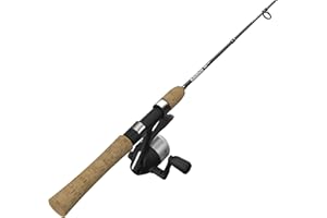 Zebco 33 Cork Reel and Fishing Rod Combo, Graphite Rod with Cork Handle, QuickSet Anti-Reverse Fishing Reel with Bite Alert, Black