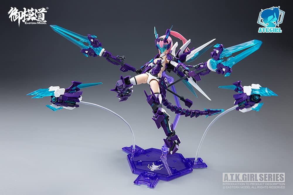 HiPlay Eastern Model 1/12 Scale Action Figures, Assemble Model Kits, A.T.K. Girl Series- Anime Style Figure Full Set (God of East: Azure Dragon)