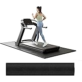 84x36 Treadmill Indoor Bike Mat, 1/4" Thick Walking Pad Gym Bike Exercise Equipment Mat, Large Size High Density Protection M