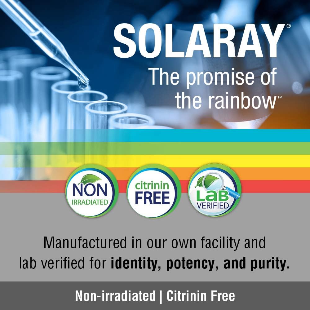Solaray Red Yeast Rice Plus CoQ-10 | with Niacin for Added Cardiovascular Health Support | Non-Irradiated & No Citrinin | 90 Vegetarian Capsules: Health & Personal Care