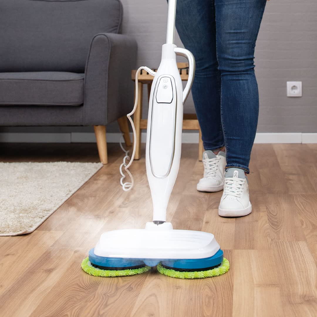 Livington Steam Twister - Dampfreiniger 1300W - elektrischer Bodenreiniger & Handdampfreiniger mit Zubehör - Dampfwischer für Boden, Bad & Küche - Bodenwischer entfernt 99,9% Bakterien - 330 ml Tank 4