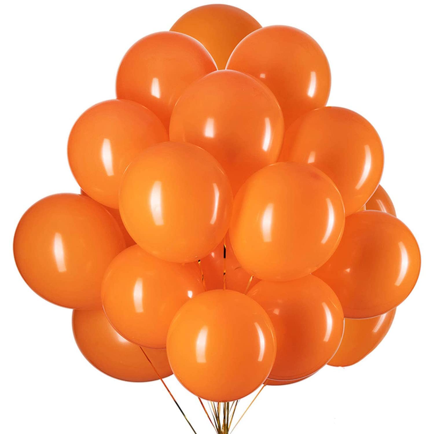 Vsosfiza 12inch Orange Balloons, Orange Latex Balloons(50Pack)