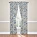 Waverly Imperial Dress Jacobean Floral Rod Pocket Back Tab Curtains for Windows in Bedroom, Kitchen, or Living Room, Single Panel, 52