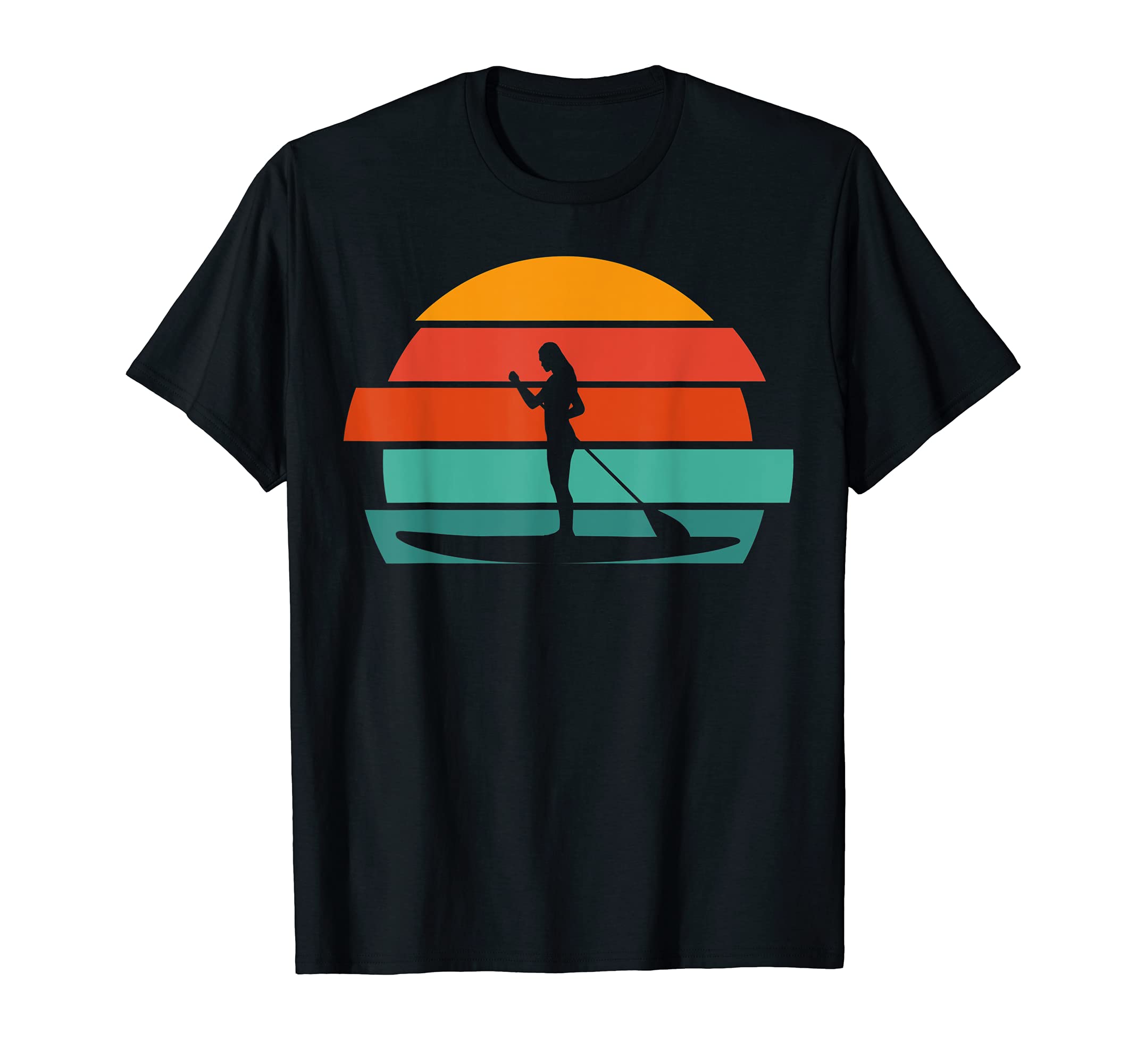 Retro SUP Paddleboarder Stand Up Paddling T-Shirt