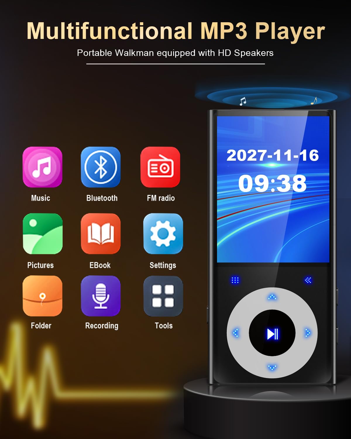 64GB MP3 Player with Bluetooth 2.4