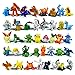 Santa Village Pokemon Action Figures (Random 24 Piece) with Pokemon Rubber Bracelets (12 Count) and 2 Random Stickers