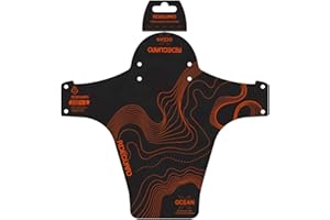 RideGuard PF1 OceanX Front MTB Mudguard UK Made from 100% Recycled Fishing Nets 100% Recyclable. Mountain Bike Fits 24”, 26”, 27.5”, 29”, Plus Size and Fat Bikes.