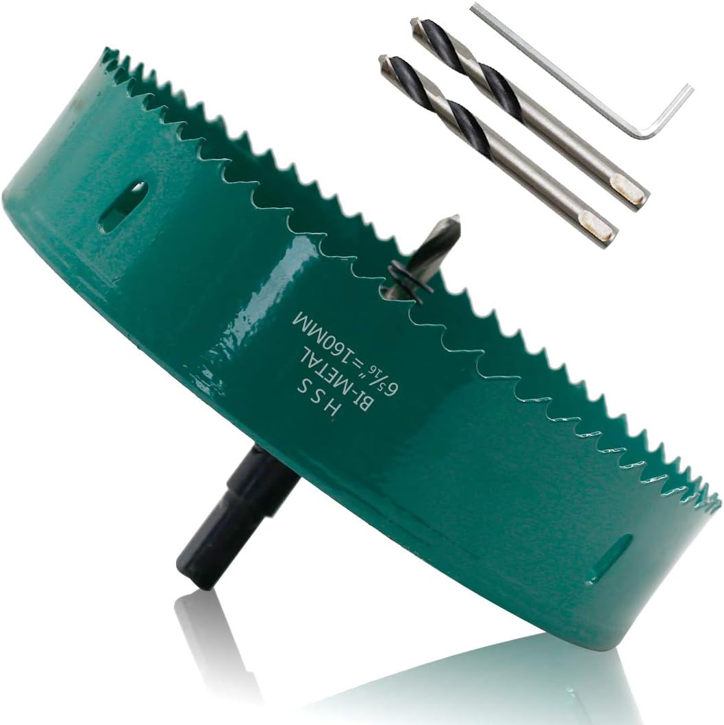 Amazon.com: Qjaiune 160mm/6.3" Hole Saw BI-Metal Heavy Duty Hole Cutter