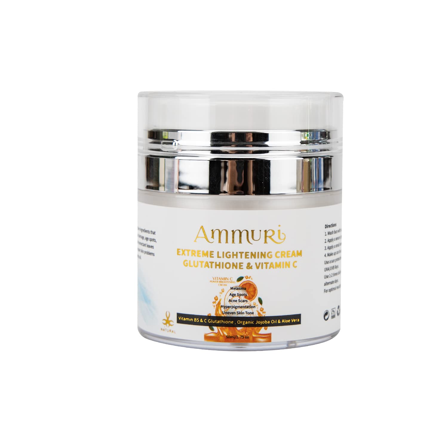 Ammuri Brightening Face Cream | Even Skin Tone Support | Radiance Enhancing Formula for Face and Body | Gentle for Sensitive Skin | 50ml