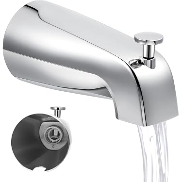 Universal Slip Fit Bath Tub Spout with Diverter,Bathtub Faucet for 1/2 Copper Pipe, 1/2 IPS