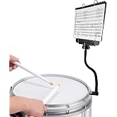 MusBoard SB10 Drum Lyre for Snare, Bass &amp; Tenor Drums with Flip Folder | Secure Drum Mount &bull; Flexible Viewing &bull; Quick-Detach Flip Folder
