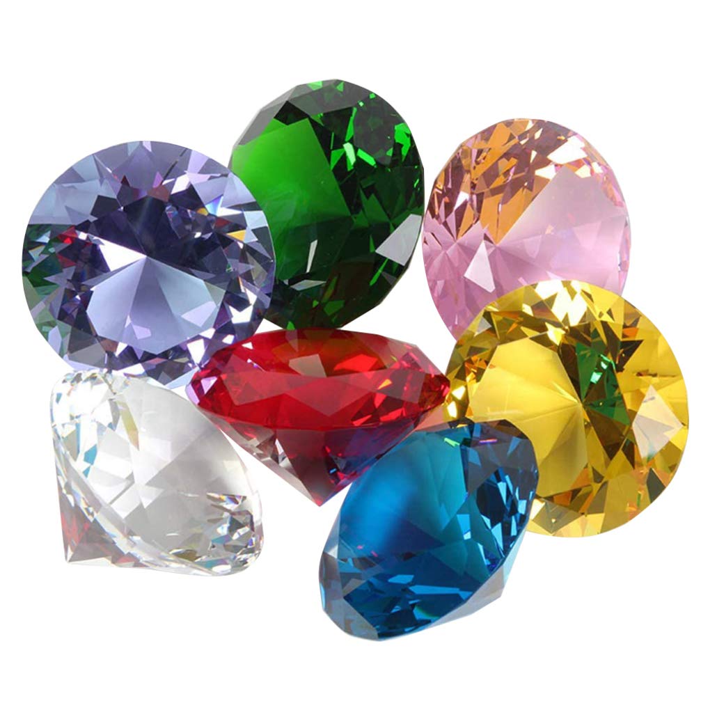EXCEART 100pcs Acrylic Crystal Diamond Crystals Treasure Acrylic Gems