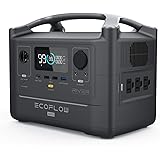 EF ECOFLOW Portable Power Station RIVER Max, 576Wh Backup Lithium Battery with 3 600W (Peak 1200W) AC Outlets & LED Flashligh
