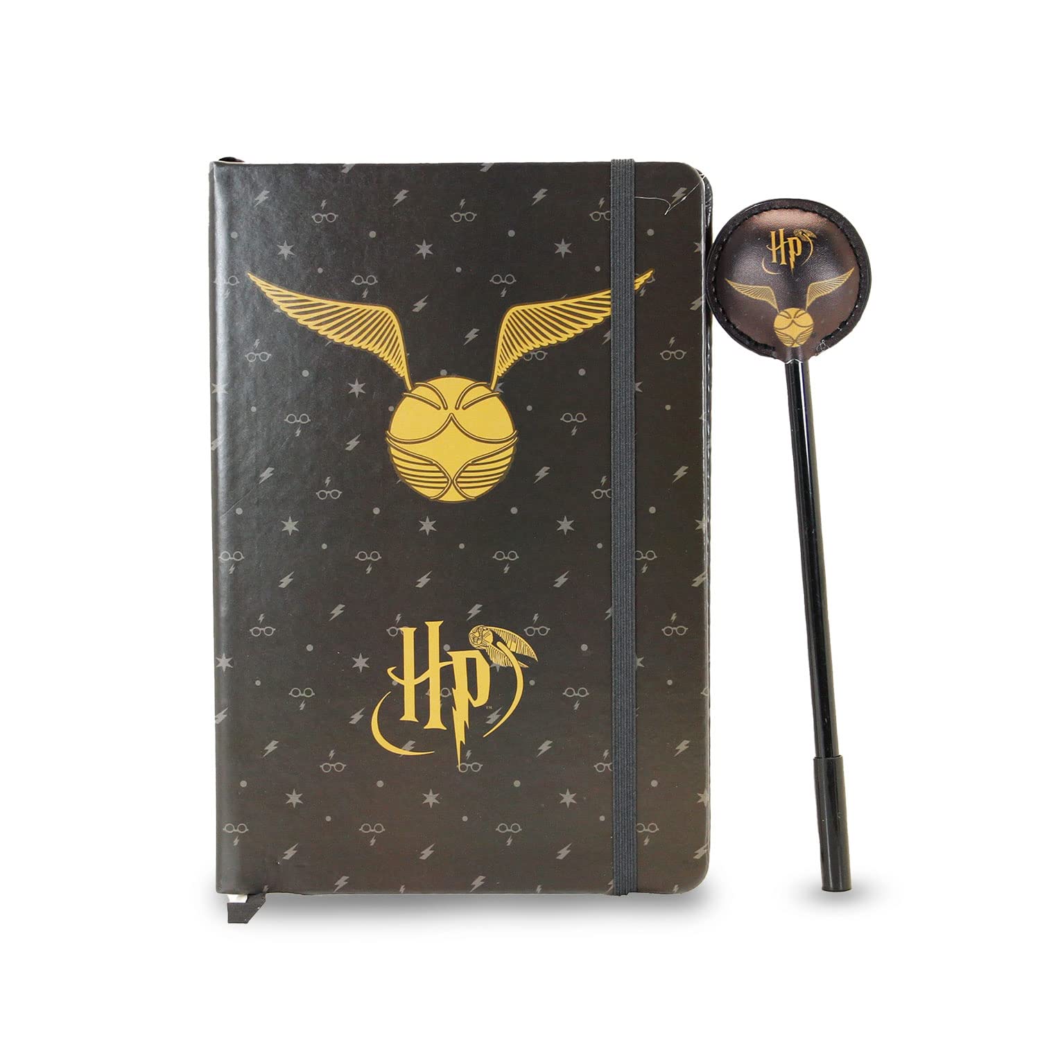 karactermania Harry Potter Wings-Gift Box with Diary and Fashion Ballpoint Pen, Black