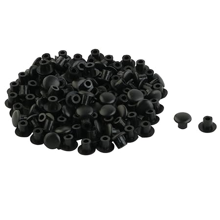 Home Furniture Decor 5mm Black Plastic Screw Hole Cover Plugs