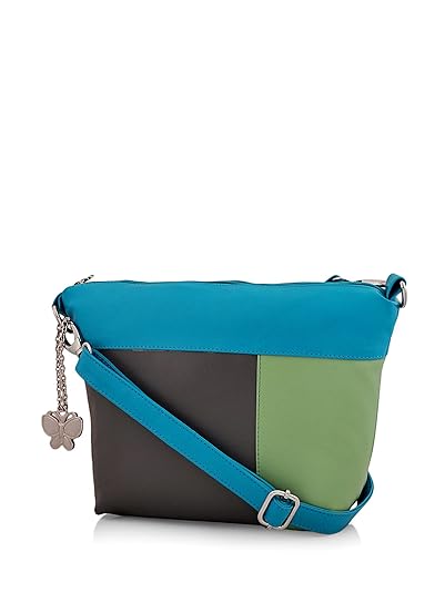 Butterflies Womens Sling Bag (Sky Blue) (BNS 0610SBL)