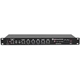 Rockville PPA20 1U Rack Mount Pre-Amplifier with Crossover and 3-Band EQ | XLR Output, Phono/5 AUX/Mic Inputs, Low Cut Filter, Ground Lift, Headphone Out, 5Hz-30KHz, Loudness Compensation