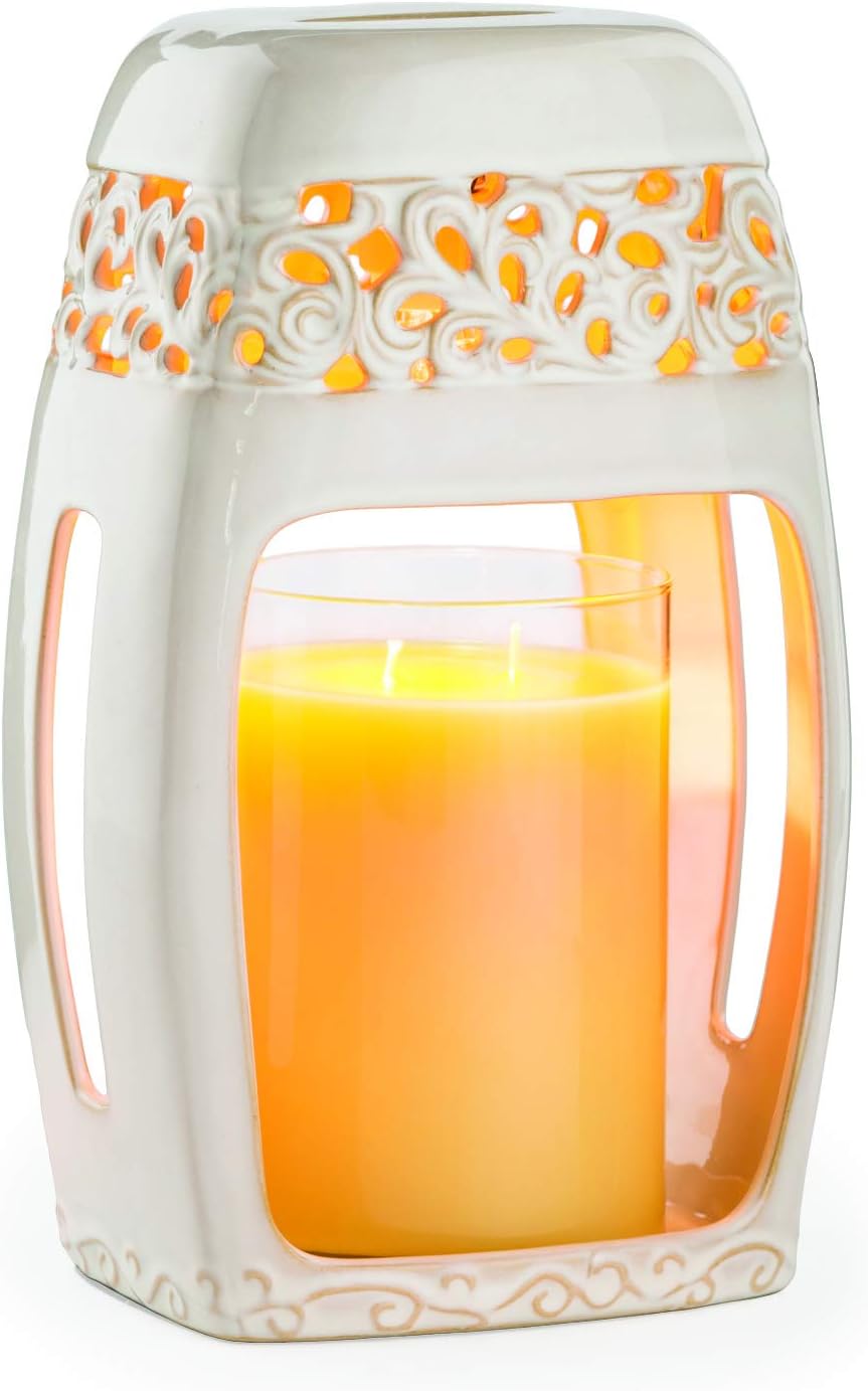 Candle Warmers Etc. Ceramic Candle Warmer Lantern, Sandstone Amazon.co