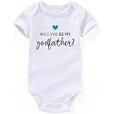 AIZFFZY will you be my godfather proposal Baby Clothes godparents from godchild