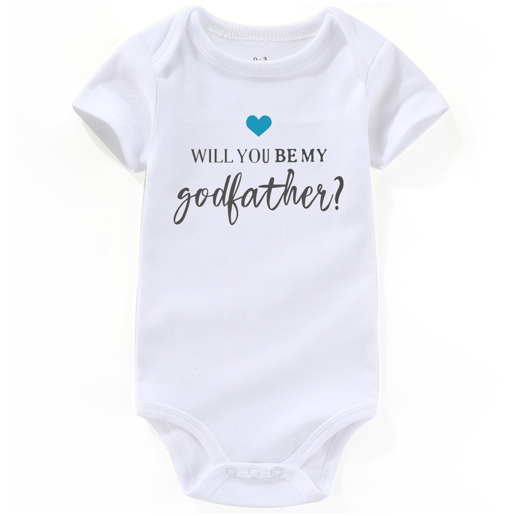 Photo 1 of ***USED NEEDS TO BE WASHED*****AIZFFZY will you be my godfather proposal from godchild Baby Clothes godparents proposals present white 0-3 Months