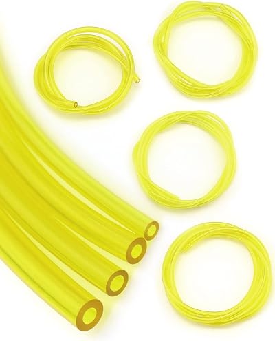 QWORK 4 Pieces Universal Fuel Line 1m 2x3.5mm 2.5x5mm 3x5mm 3x6mm Gasoline Hose
