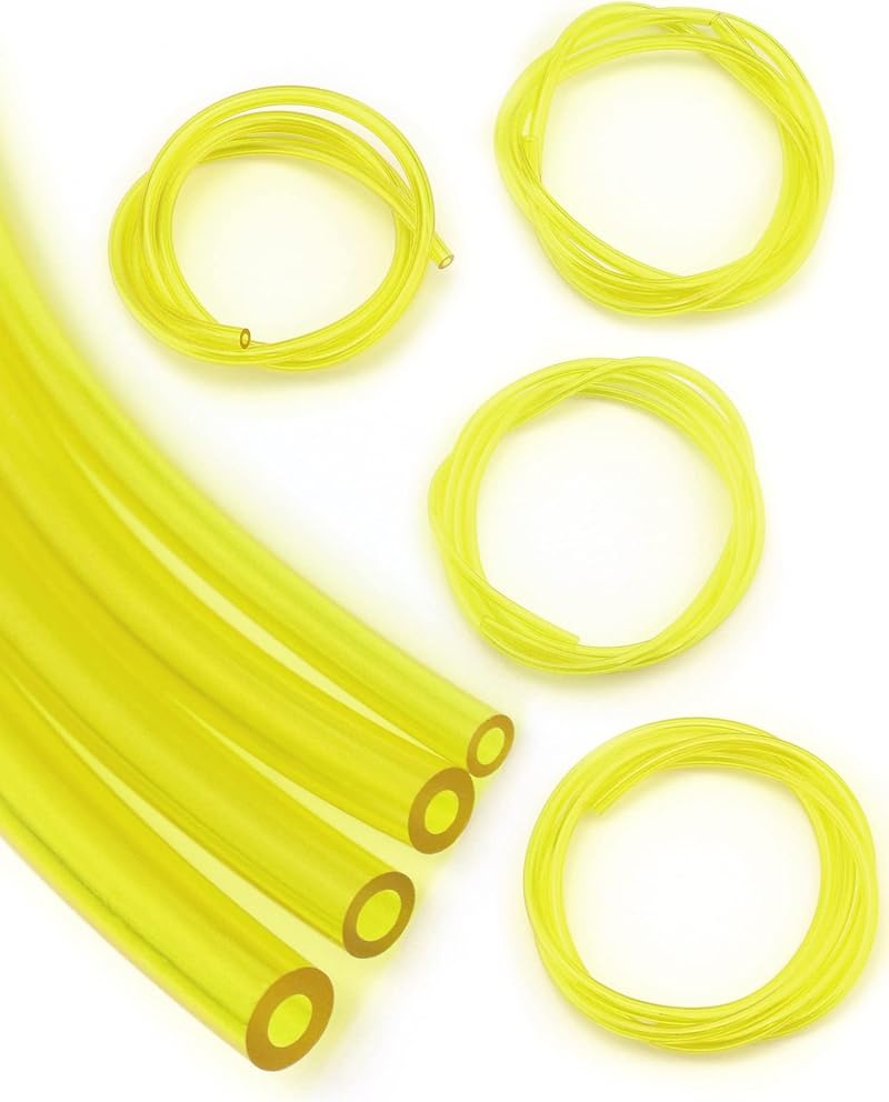 QWORK 4 Pieces Universal Fuel Line 1m 2x3.5mm 2.5x5mm 3x5mm 3x6mm Gasoline Hose