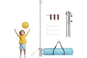 Trymaker Tetherball Set, Tether Balls and Rope for Backyard and Outdoor,Set with Base for Kids and Adult.