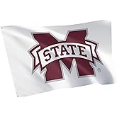 Desert Cactus Mississippi State University MSU Flag - 3 x 5 Feet Bulldogs Banner, Indoor/Outdoor Durable Fabric, 100% Polyester Design (Style C)
