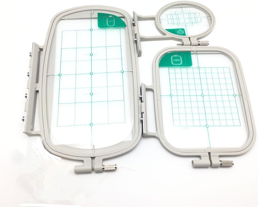 YEQIN 3 Pcs Sewing Hoop Set Sewing Embroidery Machine Hoop Set for Brother Embroidery Machine SE270D, SE-350, SE-400, HE-120