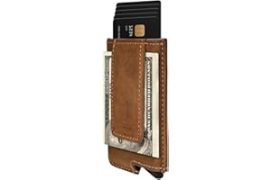 Dinghao RFID Blocking Slim Money Clip Aluminum Wallet Automatic Pop-up Card Case