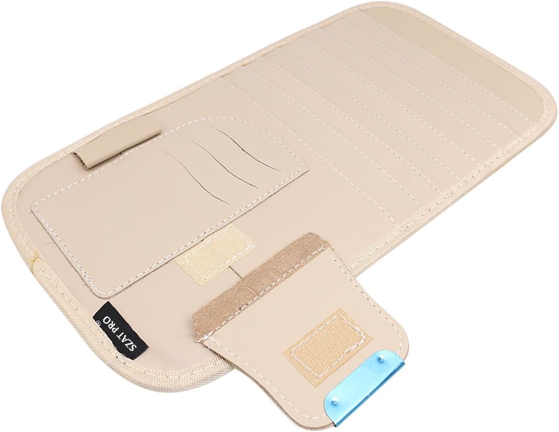 SZAT PRO Car Sun Visor CD Storage Cases Clip Black: Automotive