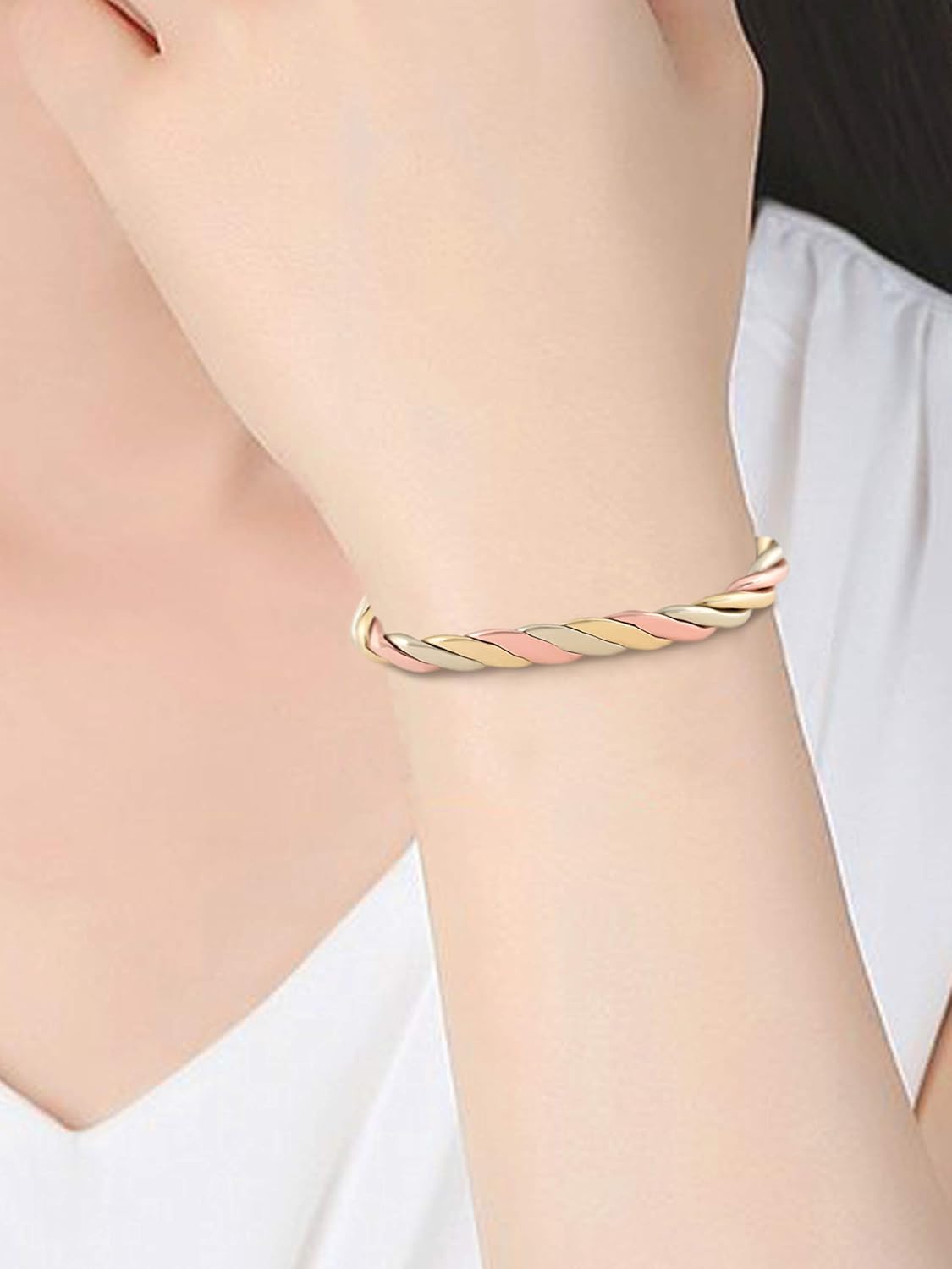 MAGNETJEWELRYSTORE Magnetic Therapy Copper Bracelet High Power Triple Cuff: Health & Personal Care